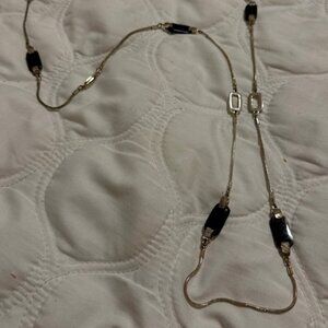 Women's 20" black & silver necklace